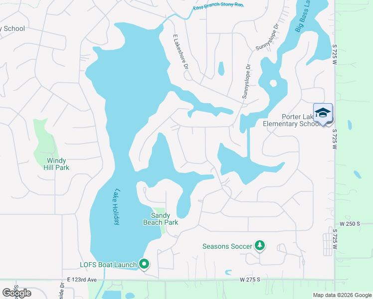 map of restaurants, bars, coffee shops, grocery stores, and more near 1774 Broadacre Road in Crown Point