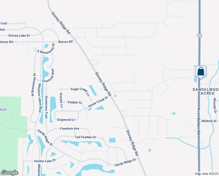 map of restaurants, bars, coffee shops, grocery stores, and more near 6084 Yale Court in North Ridgeville