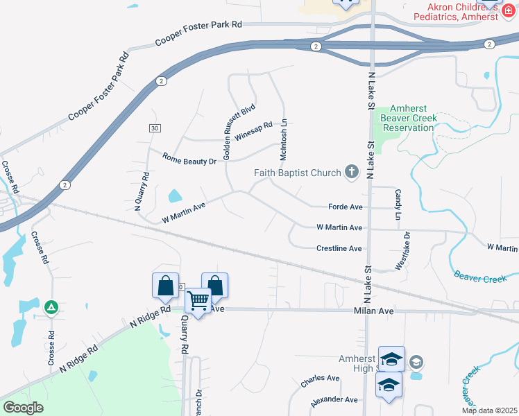 map of restaurants, bars, coffee shops, grocery stores, and more near 88 Baldwin Court in Amherst