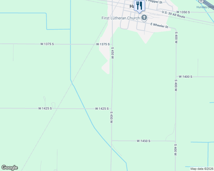 map of restaurants, bars, coffee shops, grocery stores, and more near 14002 South 450 West in Hanna