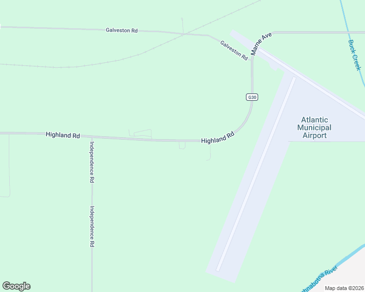 map of restaurants, bars, coffee shops, grocery stores, and more near 59173 Highland Road in Atlantic