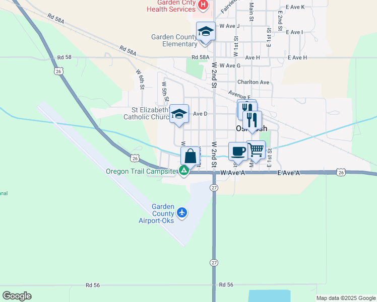 map of restaurants, bars, coffee shops, grocery stores, and more near in Oshkosh