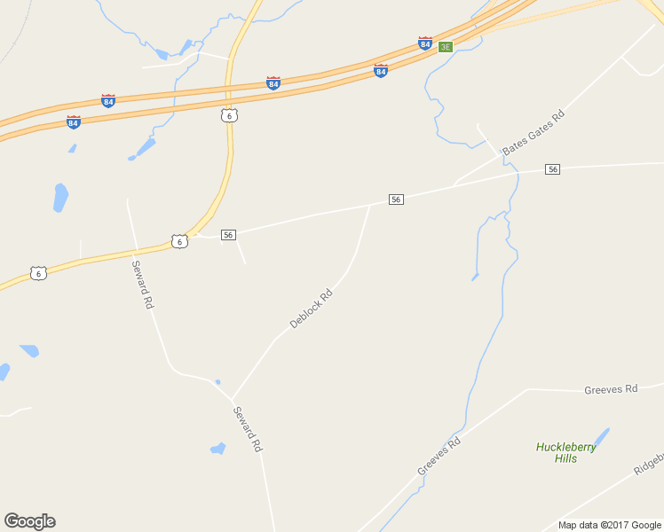 map of restaurants, bars, coffee shops, grocery stores, and more near 107 Deblock Road in New Hampton