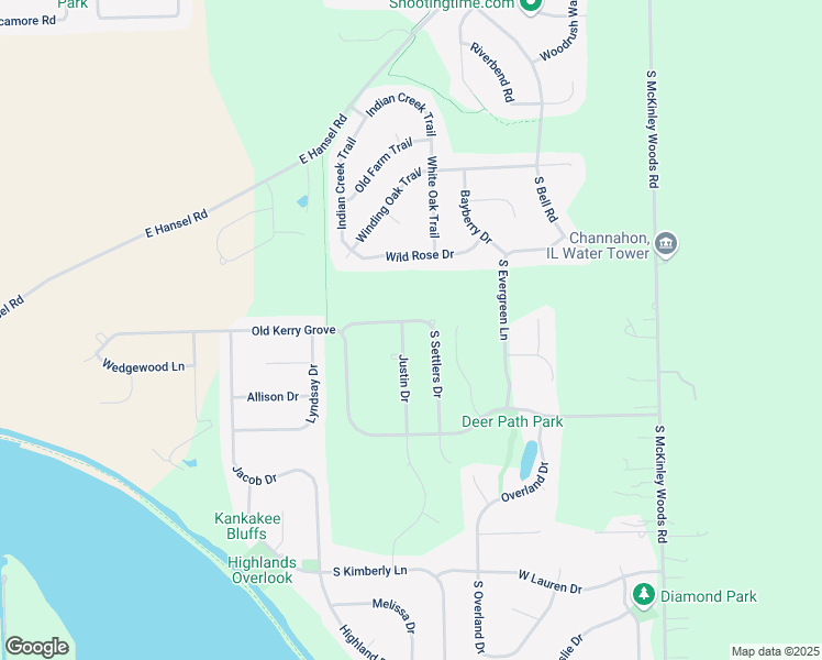map of restaurants, bars, coffee shops, grocery stores, and more near 26428 West Orchid Drive in Channahon