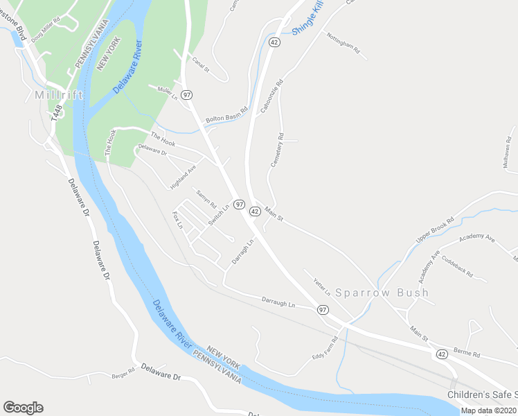 map of restaurants, bars, coffee shops, grocery stores, and more near 118 Main Street in Sparrow Bush