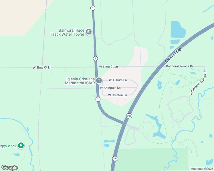 map of restaurants, bars, coffee shops, grocery stores, and more near 555 West Auburn Lane in Crete