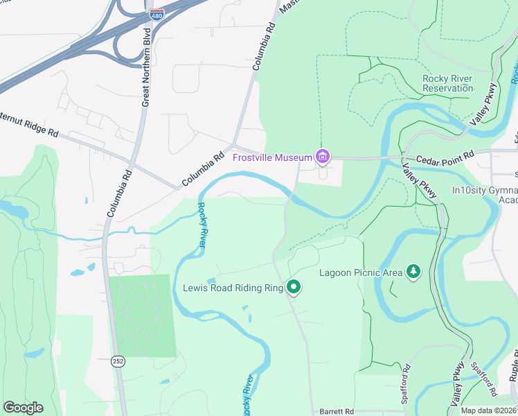 map of restaurants, bars, coffee shops, grocery stores, and more near 25016 Rainbow Drive in North Olmsted