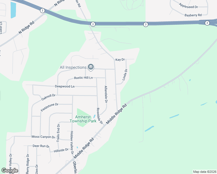 map of restaurants, bars, coffee shops, grocery stores, and more near 6603 Allandale Drive in Amherst