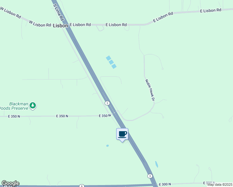 map of restaurants, bars, coffee shops, grocery stores, and more near 2879 South Lima Road in Kendallville