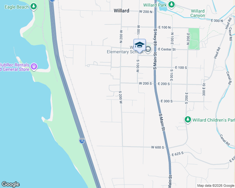 map of restaurants, bars, coffee shops, grocery stores, and more near 245 South 200 West in Willard