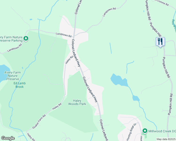 map of restaurants, bars, coffee shops, grocery stores, and more near 372 Colonel Ledyard Highway in Ledyard