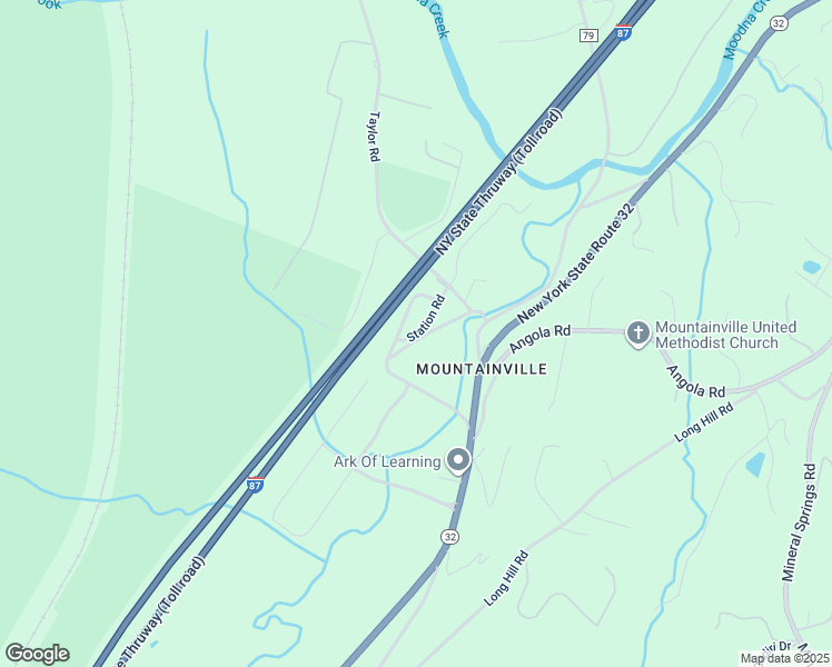 map of restaurants, bars, coffee shops, grocery stores, and more near 19 Station Road in Mountainville