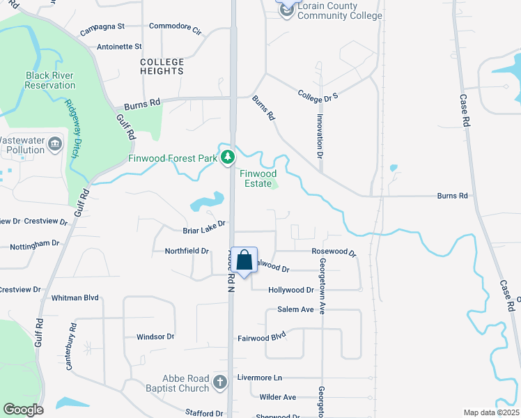 map of restaurants, bars, coffee shops, grocery stores, and more near 794 Finwood Court in Elyria