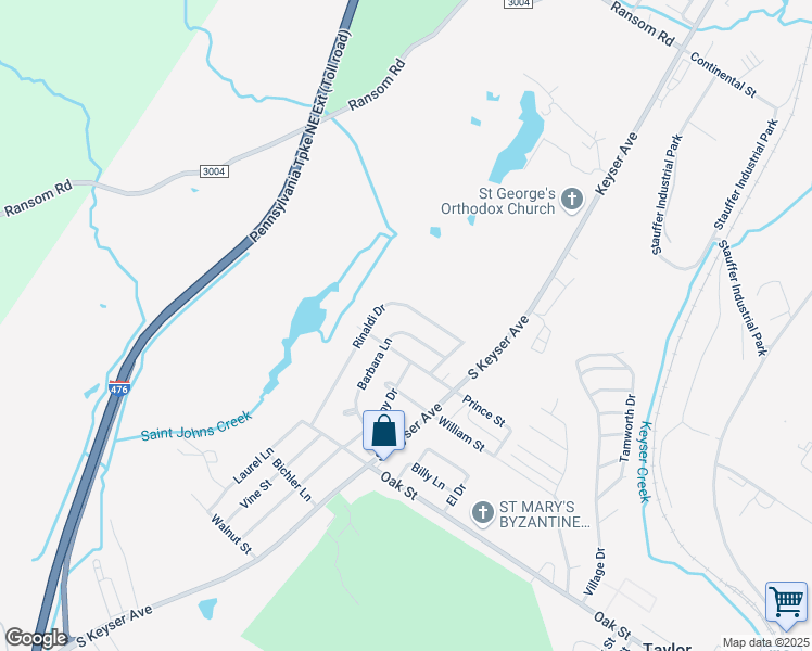 map of restaurants, bars, coffee shops, grocery stores, and more near 11 Barbara Ln in Taylor