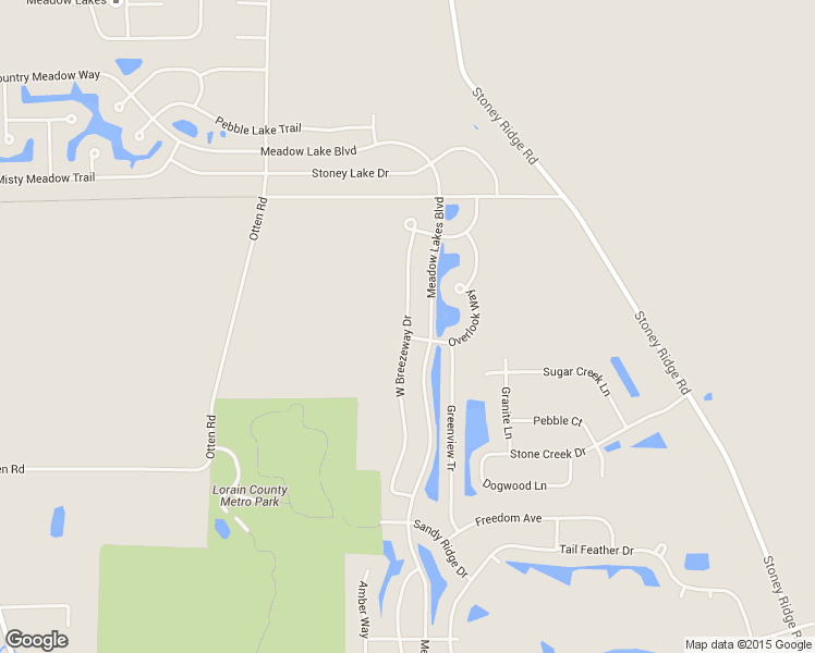 map of restaurants, bars, coffee shops, grocery stores, and more near 5889 West Breezeway Drive in North Ridgeville