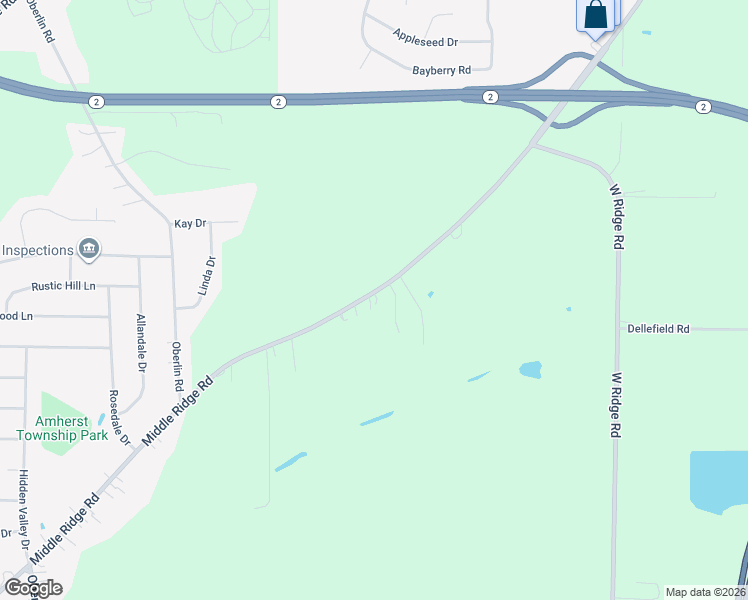 map of restaurants, bars, coffee shops, grocery stores, and more near 43735 Middle Ridge Road in Lorain