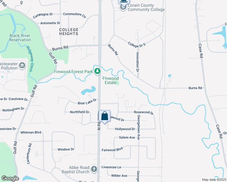 map of restaurants, bars, coffee shops, grocery stores, and more near 794 Finwood Court in Elyria