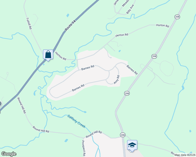 map of restaurants, bars, coffee shops, grocery stores, and more near 169 Barnes Road in Washingtonville