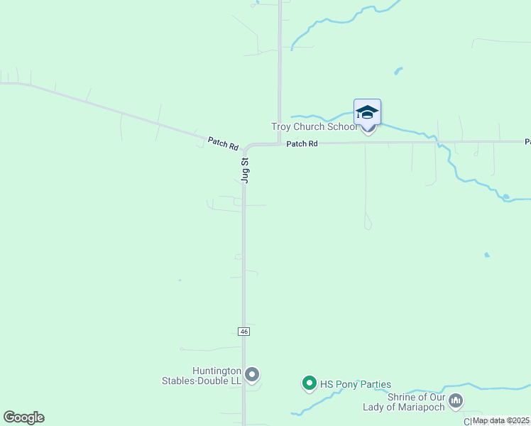 map of restaurants, bars, coffee shops, grocery stores, and more near 17099 Jug Street in Burton