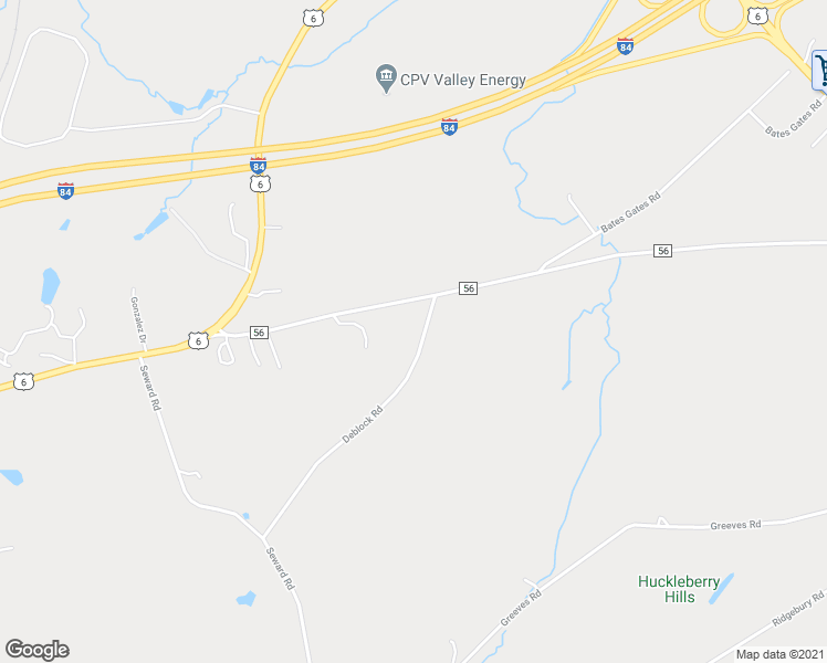 map of restaurants, bars, coffee shops, grocery stores, and more near 107 Deblock Road in New Hampton