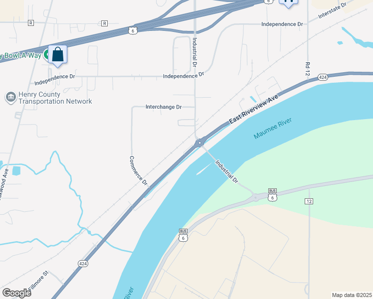 map of restaurants, bars, coffee shops, grocery stores, and more near 882 East Riverview Avenue in Napoleon