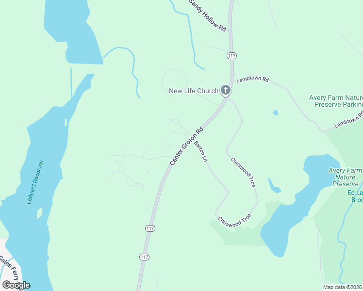 map of restaurants, bars, coffee shops, grocery stores, and more near 1695 Center Groton Road in Ledyard