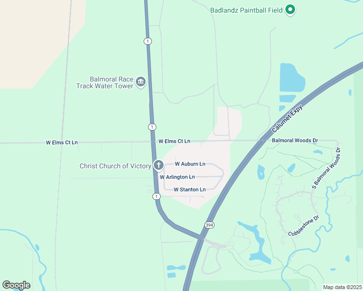 map of restaurants, bars, coffee shops, grocery stores, and more near 26728 South Dunlieth Court in Crete
