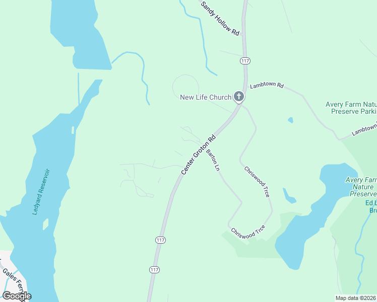 map of restaurants, bars, coffee shops, grocery stores, and more near 1695 Center Groton Road in Ledyard