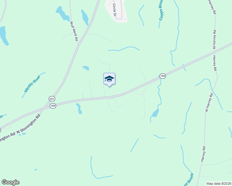 map of restaurants, bars, coffee shops, grocery stores, and more near 347 New London Turnpike in Stonington