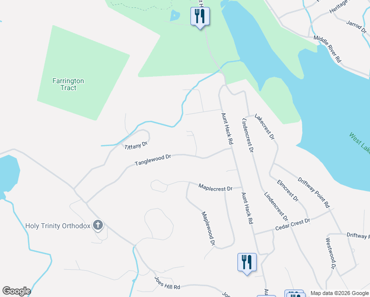 map of restaurants, bars, coffee shops, grocery stores, and more near 15 Tanglewood Dr in Danbury