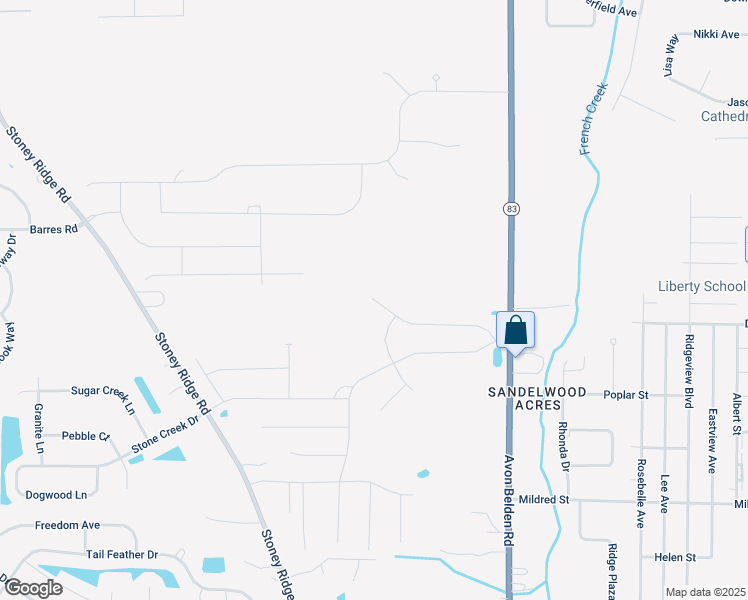 map of restaurants, bars, coffee shops, grocery stores, and more near 36167 Harbor Drive in North Ridgeville