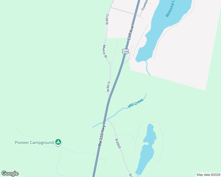 map of restaurants, bars, coffee shops, grocery stores, and more near Appalacian Throughway in Muncy Valley