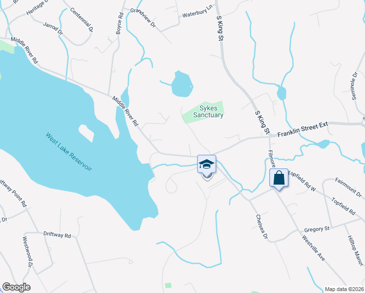 map of restaurants, bars, coffee shops, grocery stores, and more near 4 Castaway Drive in Danbury