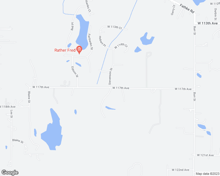 map of restaurants, bars, coffee shops, grocery stores, and more near 6499 West 117th Avenue in Crown Point