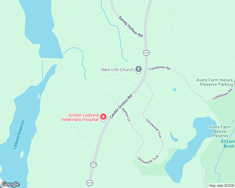 map of restaurants, bars, coffee shops, grocery stores, and more near 1707 Center Groton Road in Ledyard