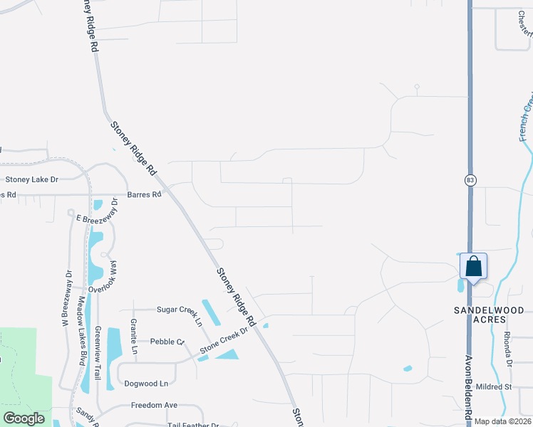 map of restaurants, bars, coffee shops, grocery stores, and more near 36682 Amalfi Road in North Ridgeville