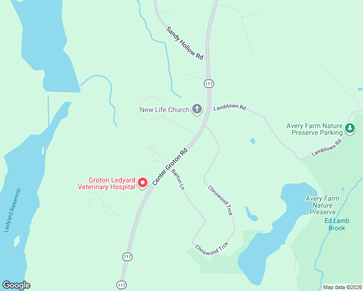 map of restaurants, bars, coffee shops, grocery stores, and more near 1713 Center Groton Road in Ledyard