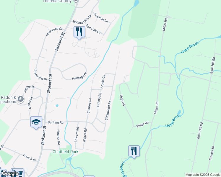 map of restaurants, bars, coffee shops, grocery stores, and more near 6 Anne Avenue in Seymour