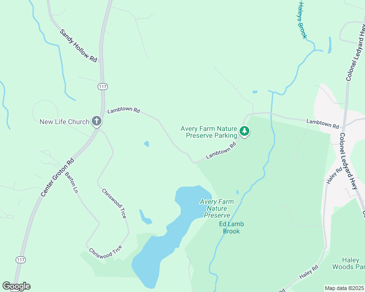 map of restaurants, bars, coffee shops, grocery stores, and more near 47 Lambtown Road in Ledyard