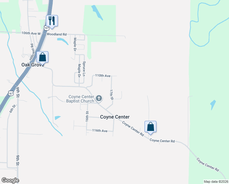 map of restaurants, bars, coffee shops, grocery stores, and more near 11106 17th Street in Milan