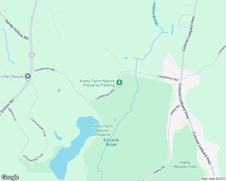 map of restaurants, bars, coffee shops, grocery stores, and more near 47 Lambtown Road in Ledyard