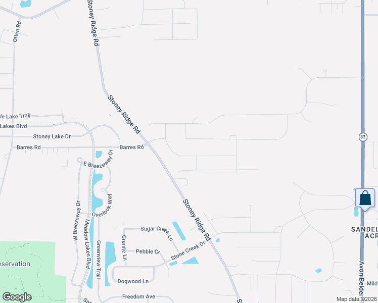 map of restaurants, bars, coffee shops, grocery stores, and more near 36731 Amalfi Road in North Ridgeville