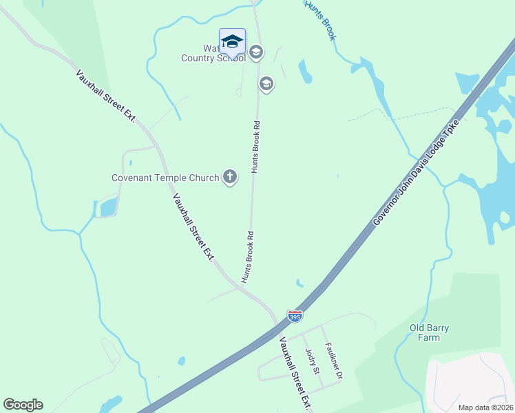 map of restaurants, bars, coffee shops, grocery stores, and more near 29 Hunts Brook Road in Waterford