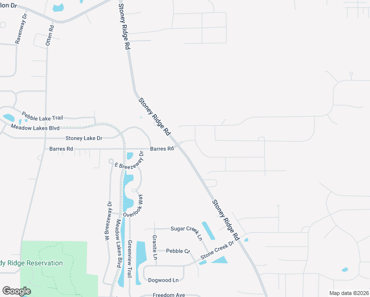 map of restaurants, bars, coffee shops, grocery stores, and more near 5515 Stoney Ridge Road in North Ridgeville