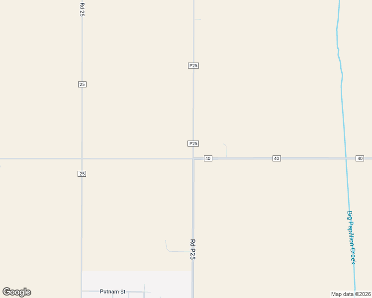 map of restaurants, bars, coffee shops, grocery stores, and more near Road P25 in Kennard