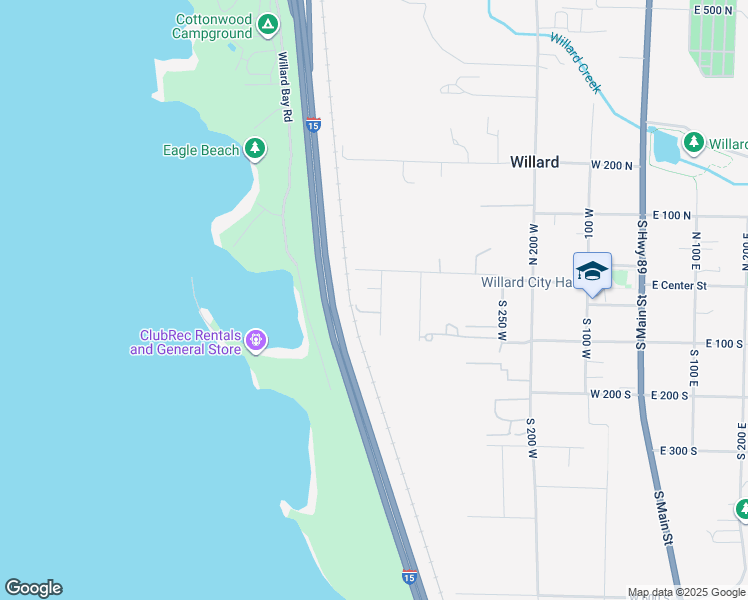 map of restaurants, bars, coffee shops, grocery stores, and more near 40 South 500 West in Willard