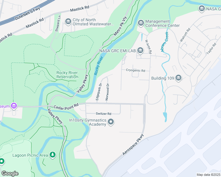 map of restaurants, bars, coffee shops, grocery stores, and more near 5749 Norwood Drive in Brook Park