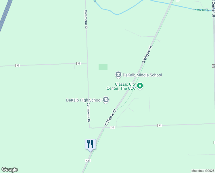 map of restaurants, bars, coffee shops, grocery stores, and more near 3424 County Road 427 in Waterloo
