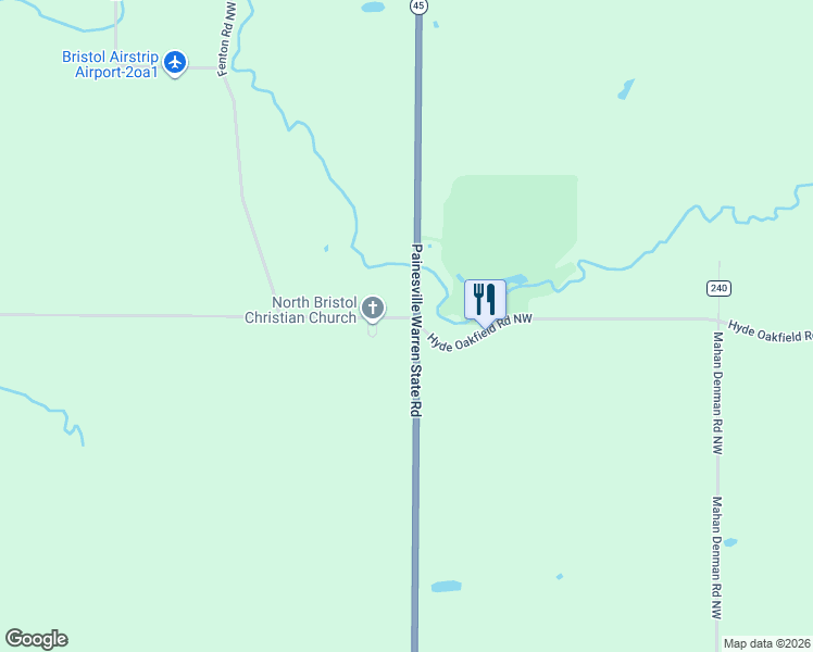 map of restaurants, bars, coffee shops, grocery stores, and more near 1920 Township Highway 236 in Bristolville