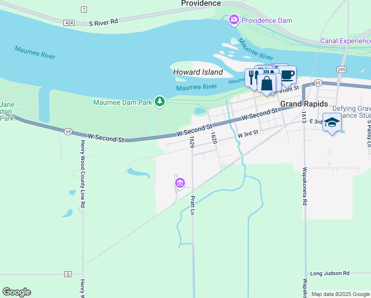 map of restaurants, bars, coffee shops, grocery stores, and more near 24497 3rd Street in Grand Rapids